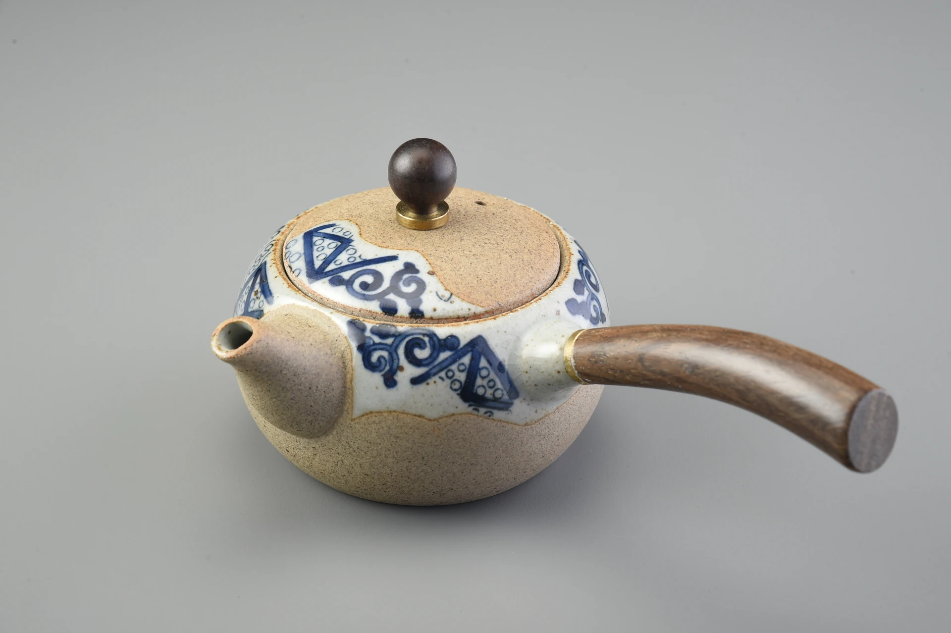 瑞珍 款 古錫製 輪花式 茶壼 】 中國 唐物 煎茶道具